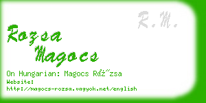 rozsa magocs business card